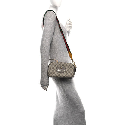 GG Supreme Monogram Web Neo Vintage Shoulder Bag Beige New Acero Crop
