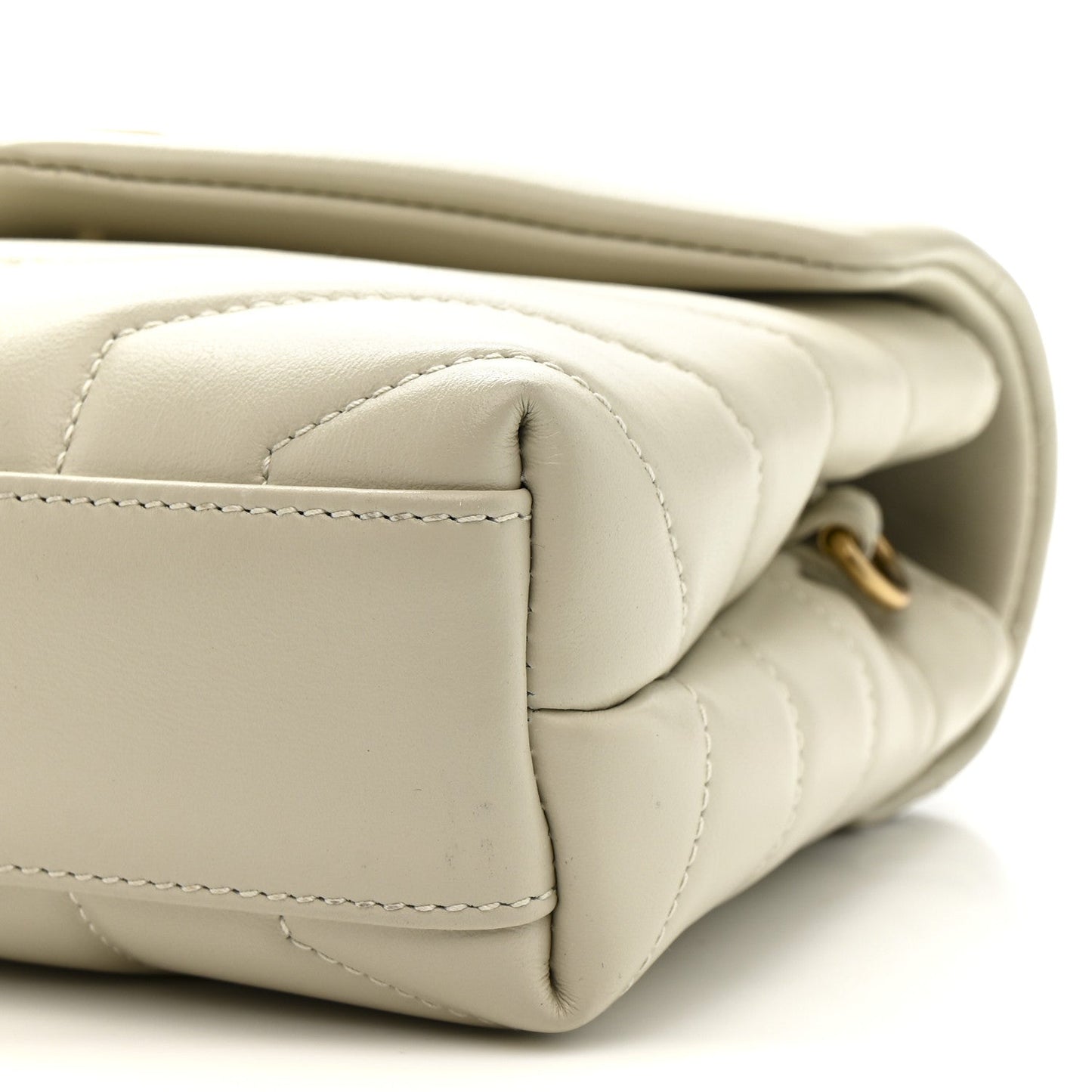 Calfskin Y Quilted Monogram Toy Loulou Crossbody Bag Crema Soft