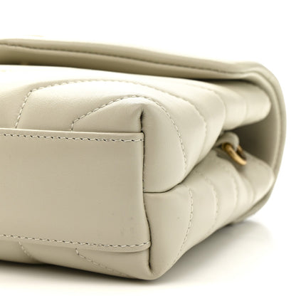 Calfskin Y Quilted Monogram Toy Loulou Crossbody Bag Crema Soft