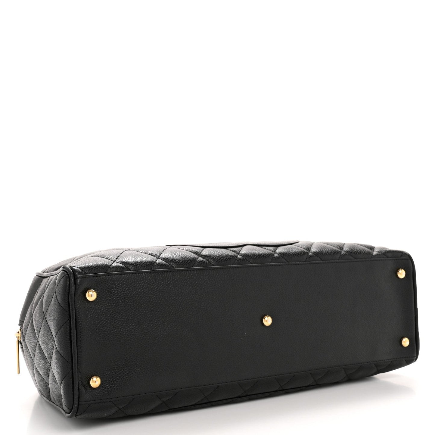 Caviar Quilted Large Bowler Black