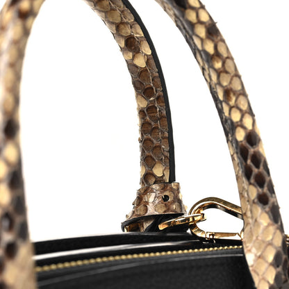 Taurillon Snakeskin City Steamer PM Black