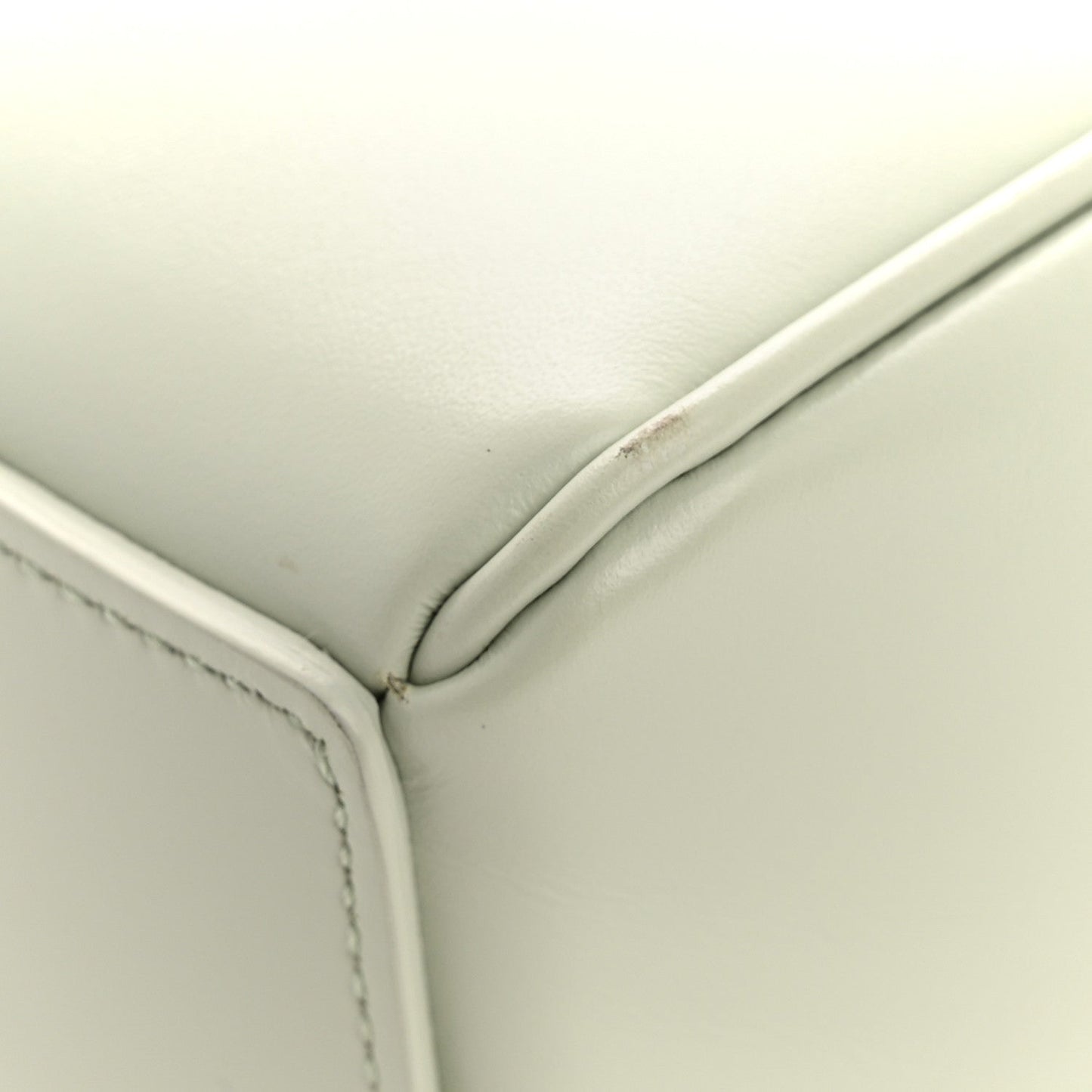 Satinated Calfskin Mini 16 Top Handle Bag Jade