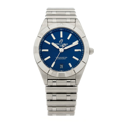 Stainless Steel 32mm Chronomat Quartz Watch Blue A77310101C1A1