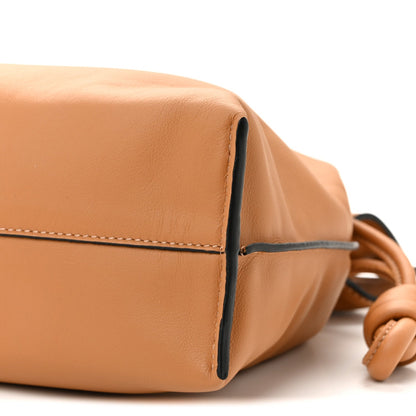 Nappa Calfskin Medium Flamenco Knot Clutch Warm Desert