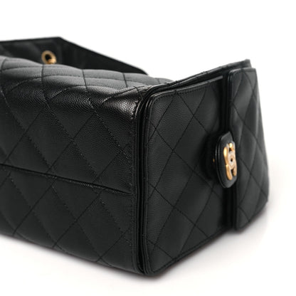 Caviar Quilted Small Chanel 25 Handbag Black