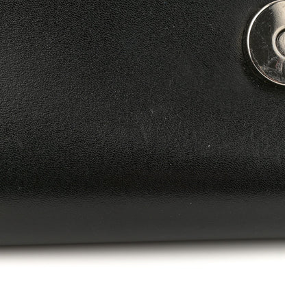 Calfskin Small Slash Bag Black White