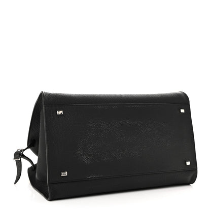 Matte Grained Calfskin Soft Margaux 15 Black