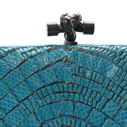 Ayers Intrecciato Karung Knot Clutch Blue