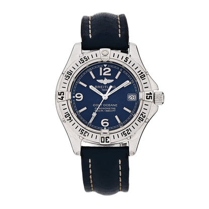 Stainless Steel Calfskin 32mm Colt Oceane Quartz Watch Blue A77350