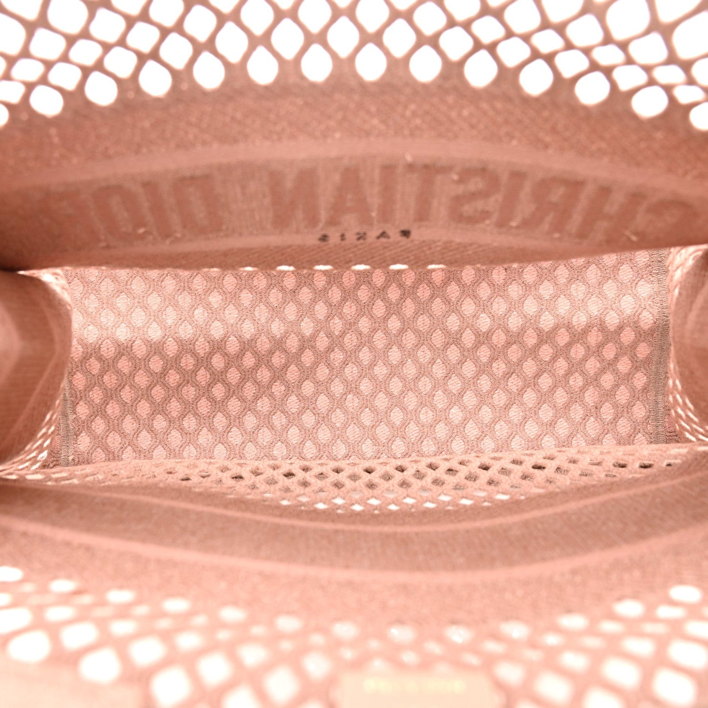 Mesh Embroidered Medium Book Tote Clay
