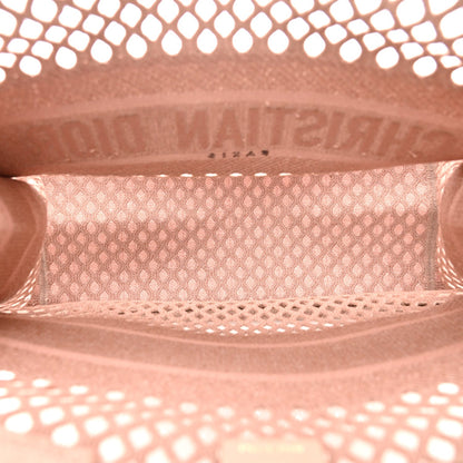 Mesh Embroidered Medium Book Tote Clay