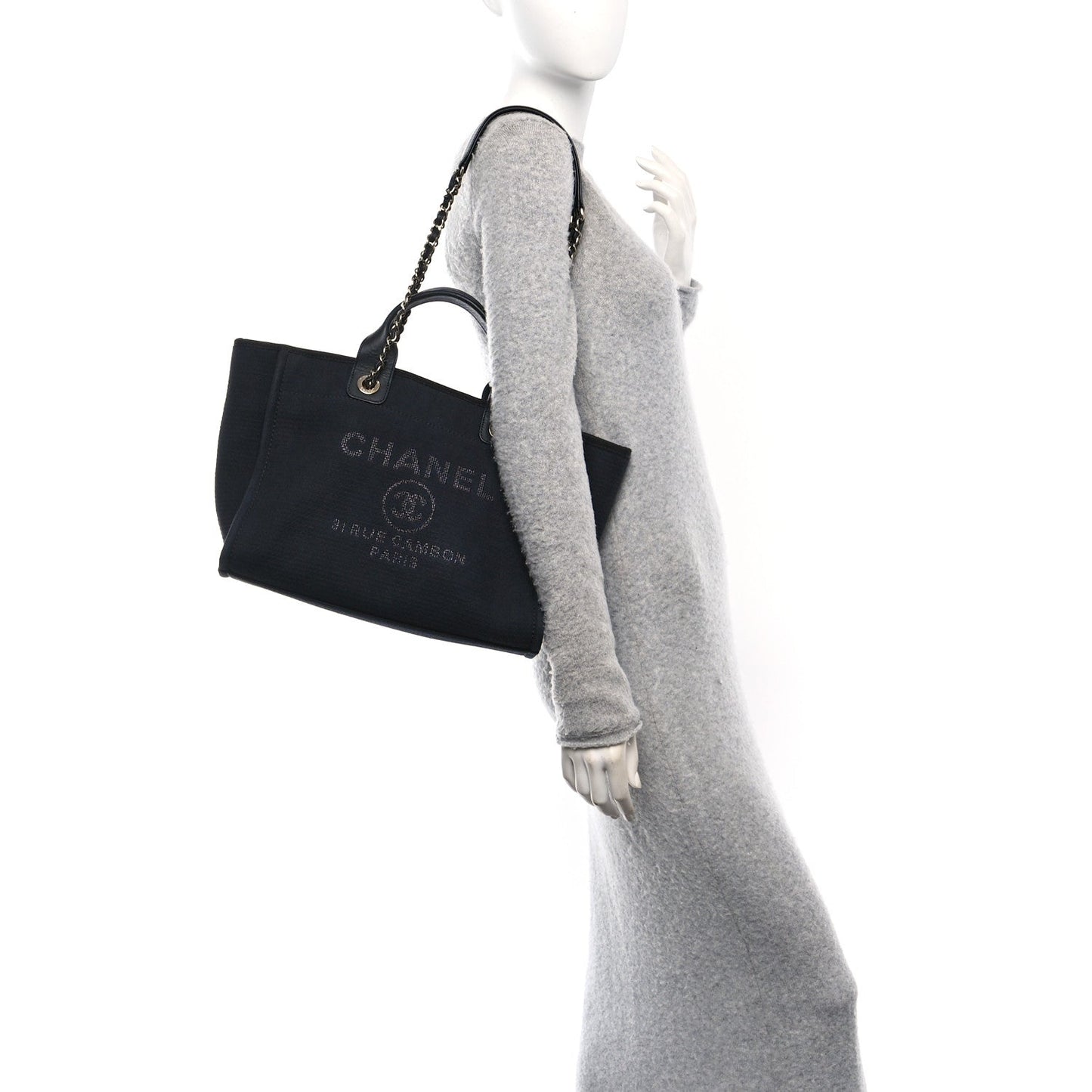 Mixed Fibers Small Deauville Tote Black