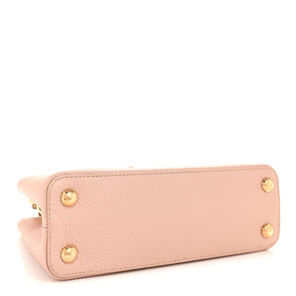 Metallic Taurillon Capucines BB Pearly Pink