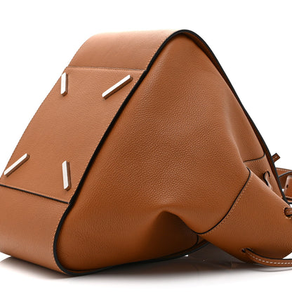 Grained Calfskin Small Hammock Shoulder Bag Tan