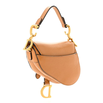 Goatskin Micro Saddle Bag Camello