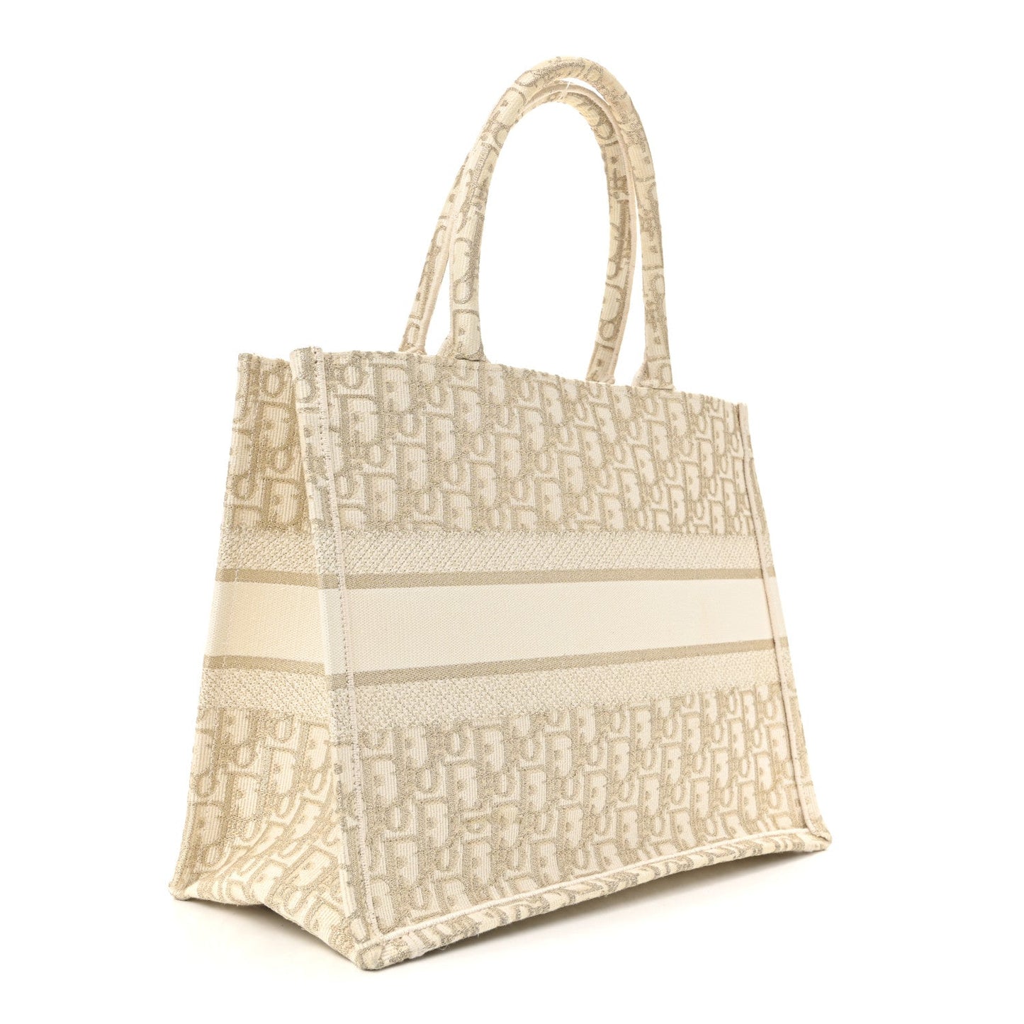 Oblique Medium Book Tote Gold Multicolor