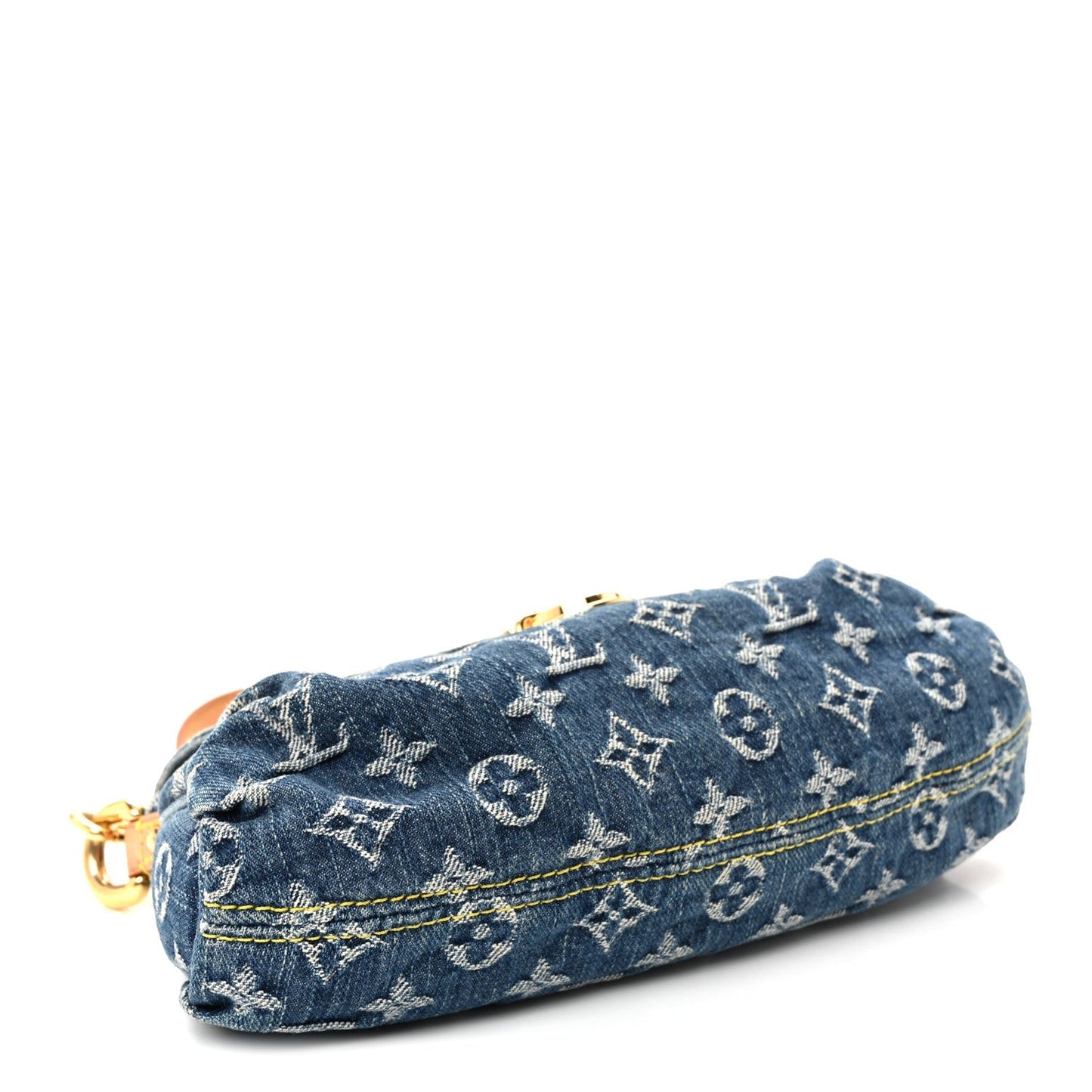 Monogram Denim Mini Pleaty Blue