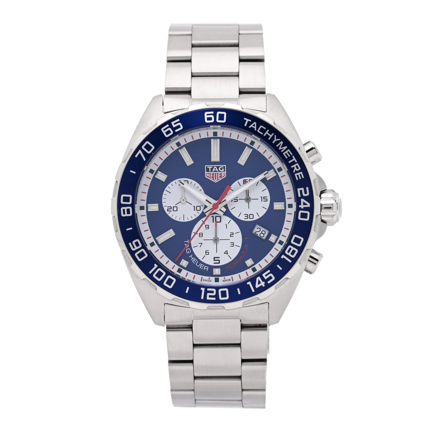 Stainless Steel 43mm Formula 1 Chronograph Quartz Watch Blue CAZ1018