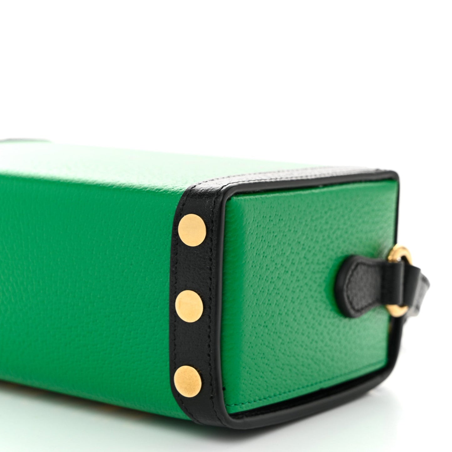 Grained Calfskin Gucci 100 Mini Bag Green