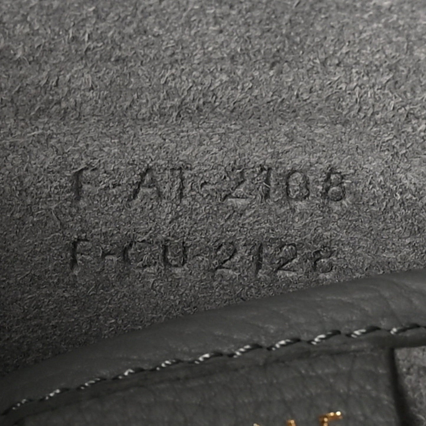 Drummed Calfskin Nano Luggage Kohl