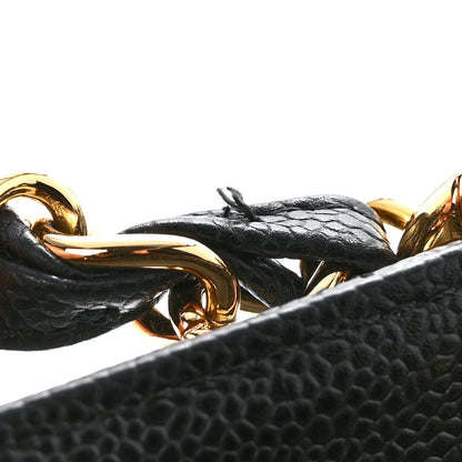 Caviar Quilted Grand Shopping Tote GST Black