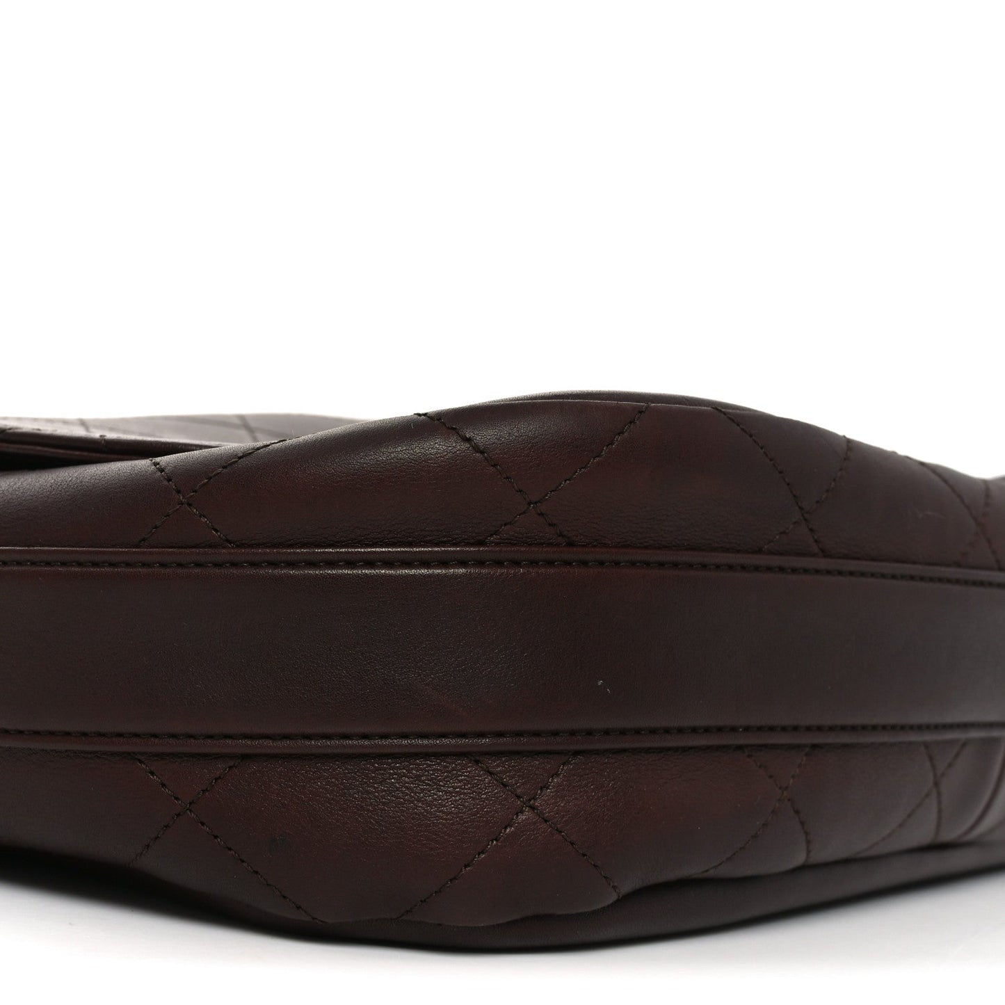 Calfskin Stitched Small Paris in Rome Messenger Brown