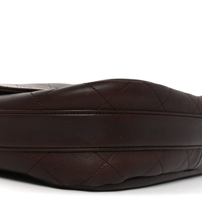 Calfskin Stitched Small Paris in Rome Messenger Brown