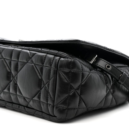 Calfskin Macrocannage Large Caro Bag Black