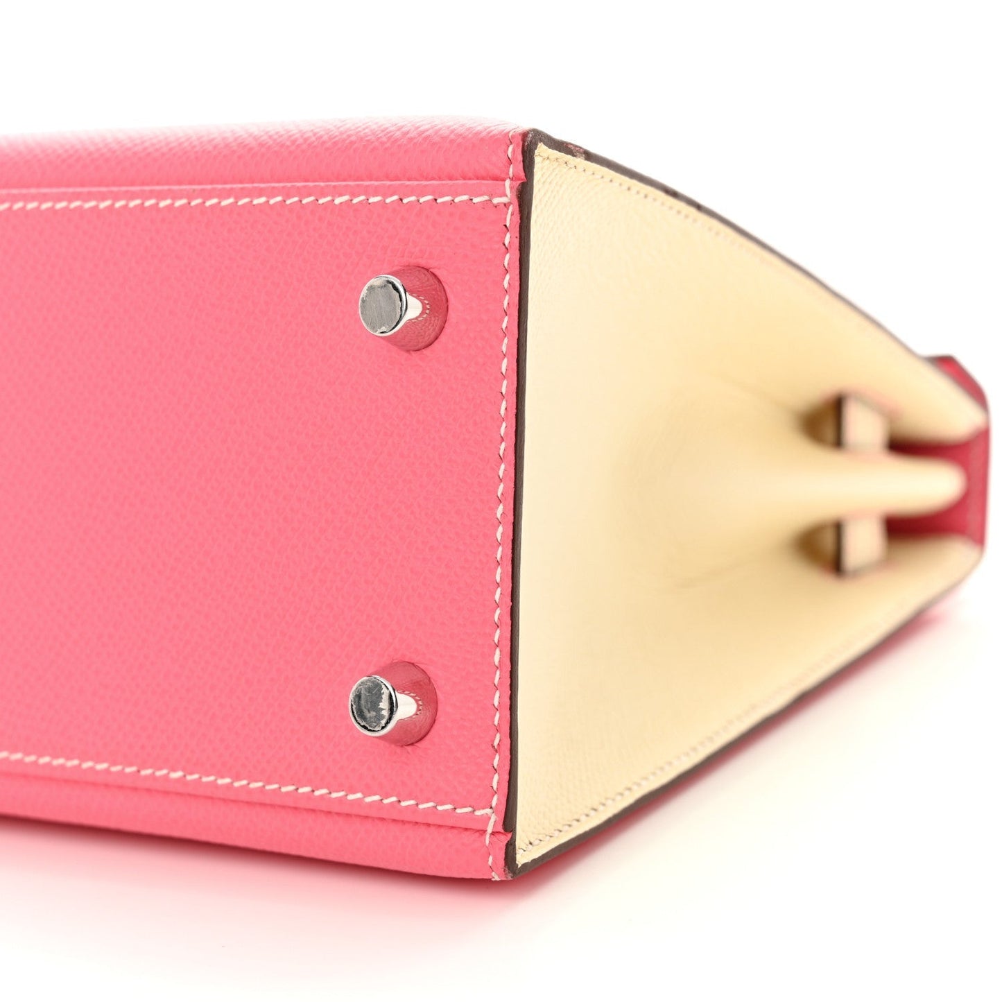 Epsom Bi-Color Horseshoe Kelly Sellier 25 Rose Azalee Craie