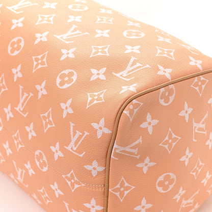 Calfskin Monogram Speedy P9 Bandouliere 40 Summer Peach