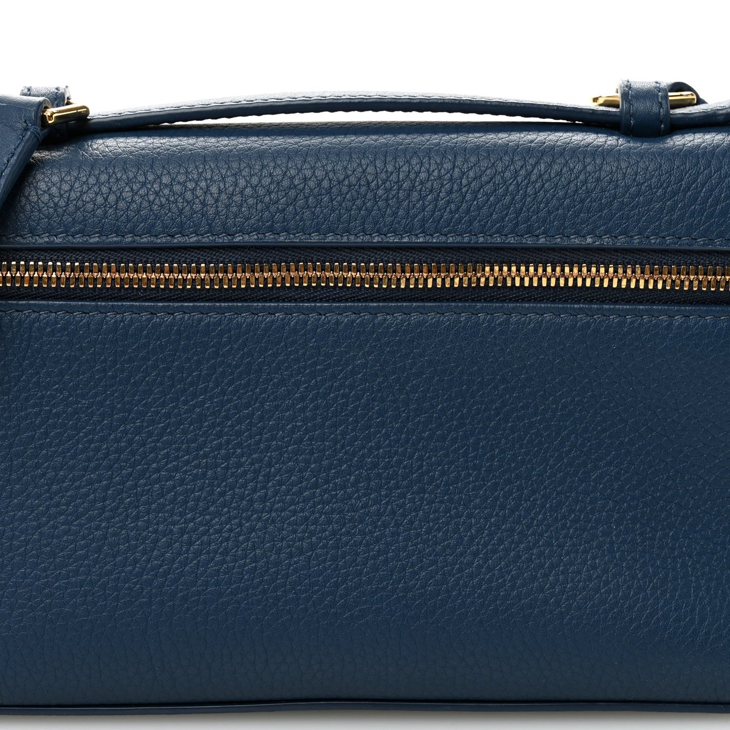 Grained Calfskin L19 Extra Pocket Pouch Navy Blue