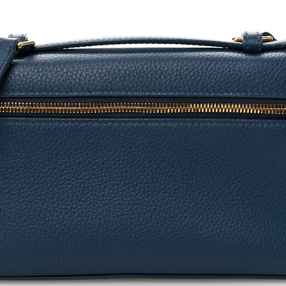 Grained Calfskin L19 Extra Pocket Pouch Navy Blue