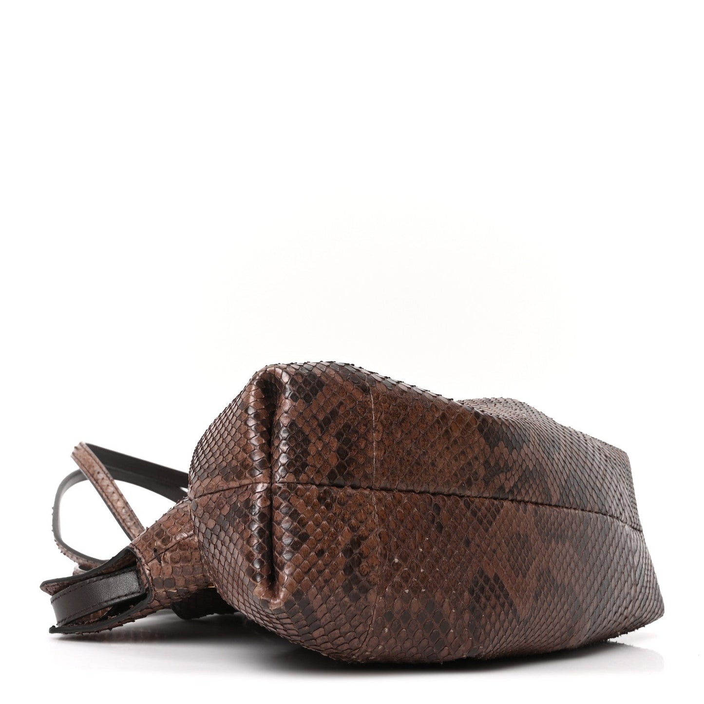 Snakeskin Small Dumpling Soft Bag Testa di Moro