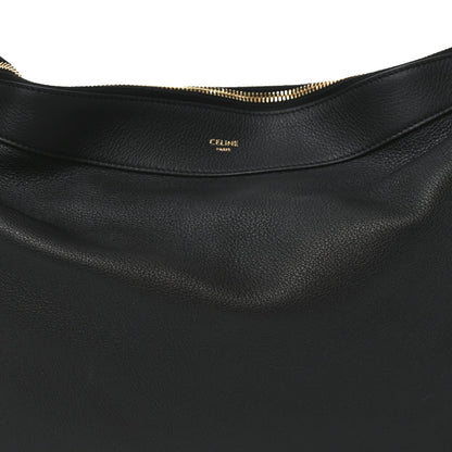 Supple Calfskin Large Romy Shoulder Bag Black