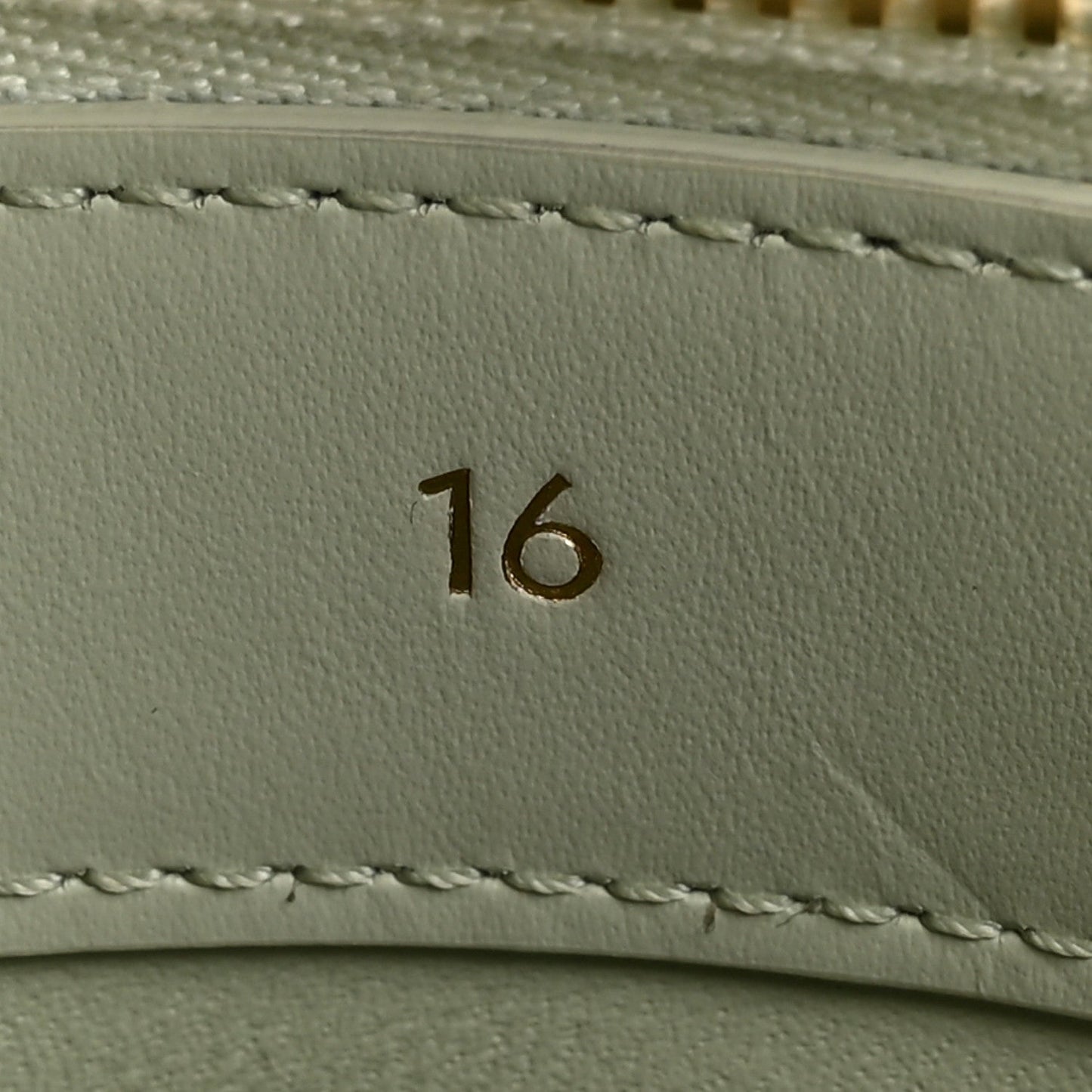 Satinated Calfskin Mini 16 Top Handle Bag Jade