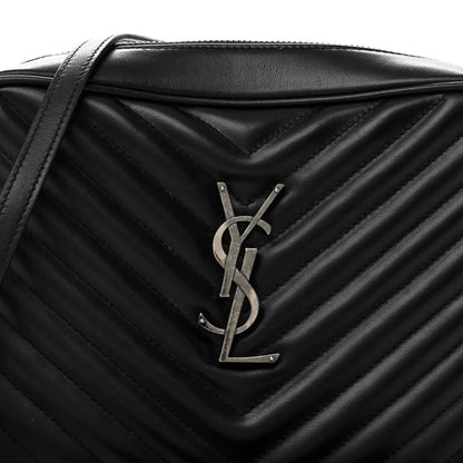 Calfskin Matelasse Monogram Lou Camera Bag Black