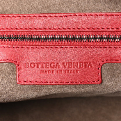 Nappa Intrecciato Large Veneta Hobo Red