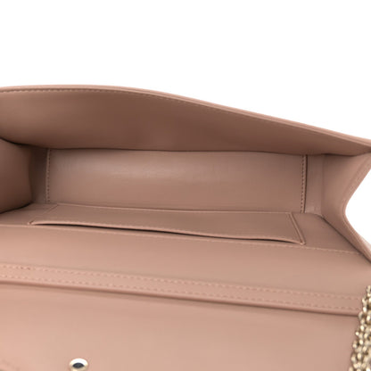 Calfskin Enamel Vlogo Loco Shoulder Bag Rose Cannelle