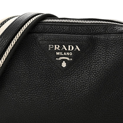 Vitello Daino Soft Camera Crossbody Black