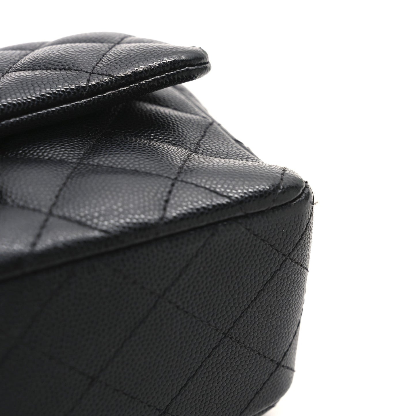 Caviar Quilted Mini Rectangular Flap Black