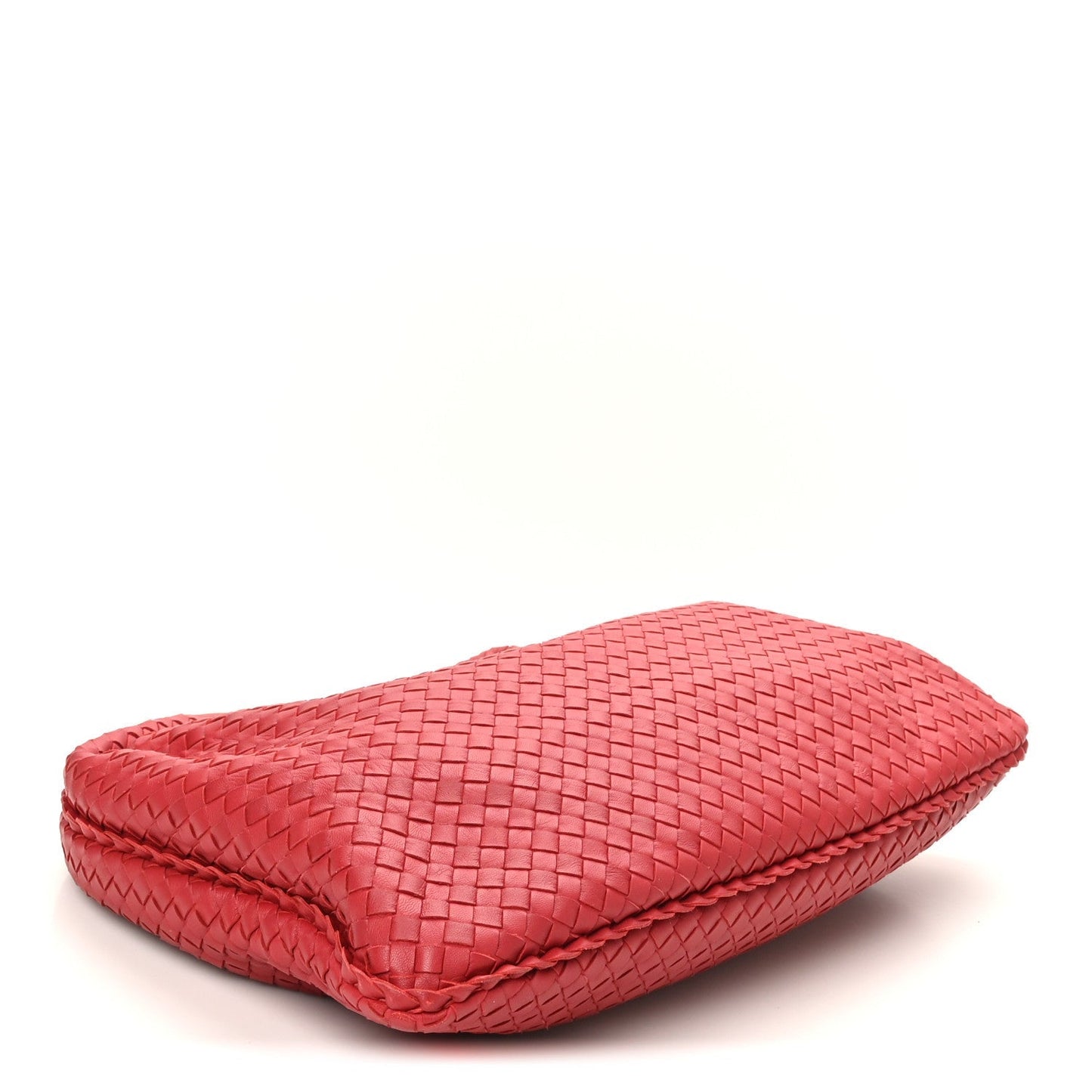 Nappa Intrecciato Large Veneta Hobo Red