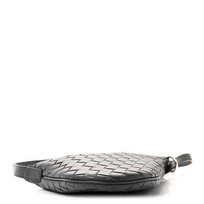 Calfskin Intrecciato Small Virgule Ardoise