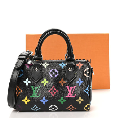 LV X TM Monogram Multicolor Nano Speedy Black