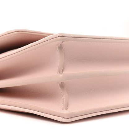 Lambskin Macrocannage Mini Miss Caro Bag Rose Quartz