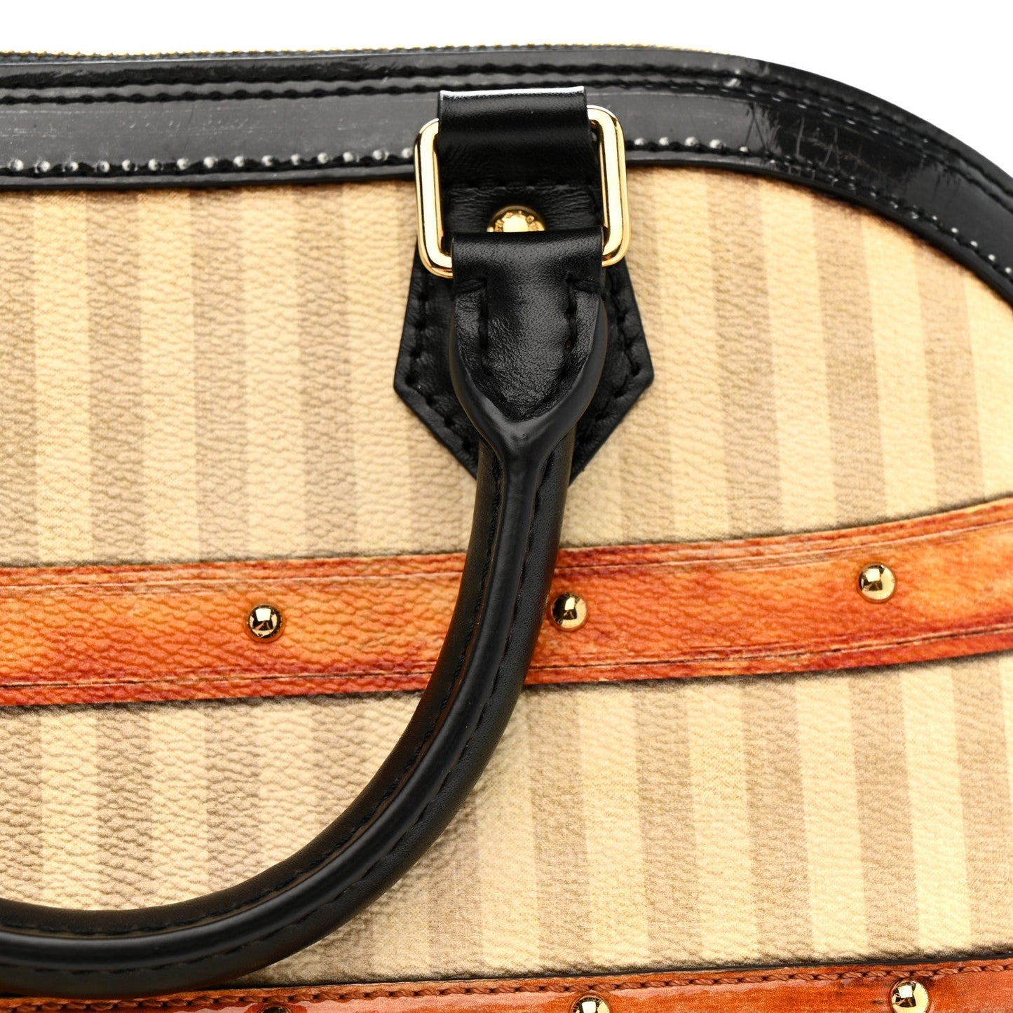 Transformed Canvas Patent Time Trunk Alma PM Beige