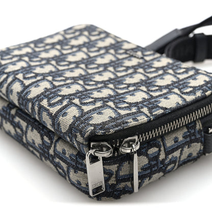 Oblique Pouch Beige Black