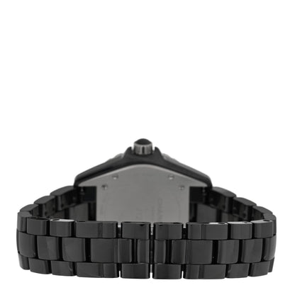 Stainless Steel Ceramic Diamond 38mm J12 Quartz Watch Black