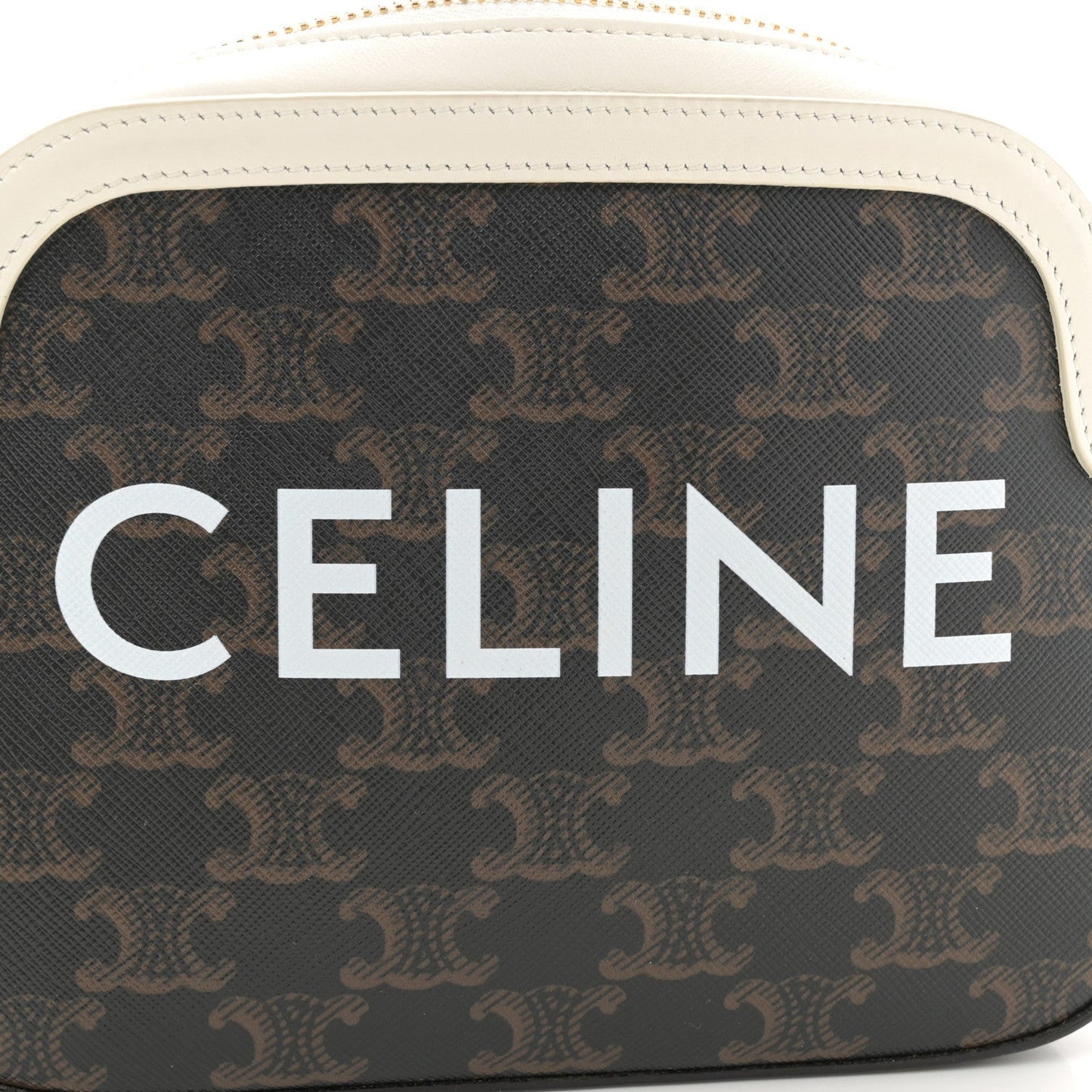 Triomphe Canvas Small Camera Bag White
