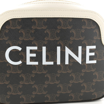 Triomphe Canvas Small Camera Bag White