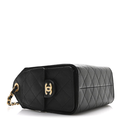 Caviar Quilted Mini Chanel 25 Handbag Black